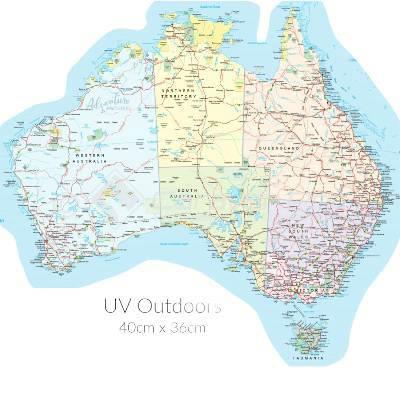 Map of Australia Sticker - UV Outdoors UV Outdoors