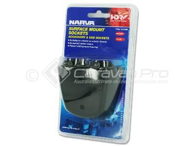 BLACK SURFACE MOUNT DUAL USB/ACC SOCKET