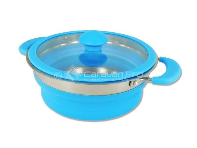 BLUE COLLAPSIBLE SAUCEPAN 1.5 LITRE