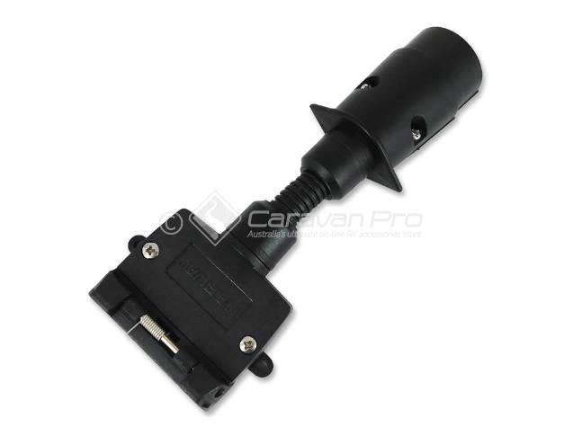 ADAPTOR - 7PIN LGE RND(CAR) TO 7PIN FLAT(TRAILER)