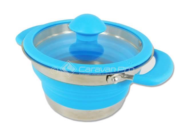 BLUE COLLAPSIBLE SAUCEPAN 1 LITRE