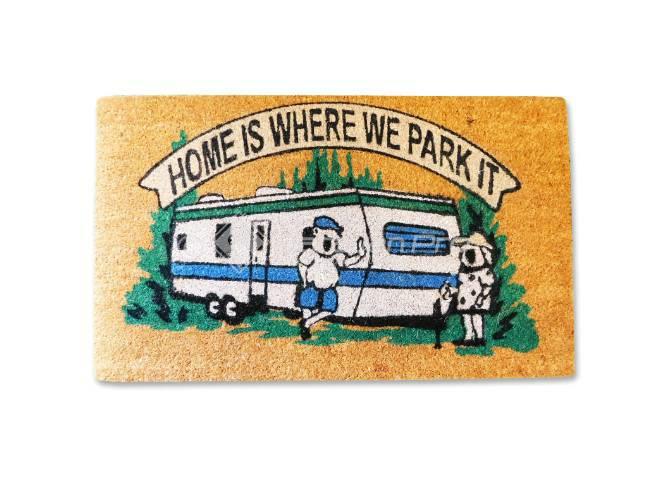 RV DOOR MAT HOME IS WHERE