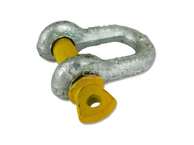 DEE SHACKLE GALVANISED 10MM 1T ' D SHACKLE GALVANISED 10MM 1T RATED