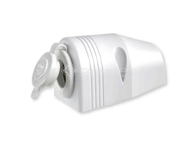 12V SURFACE MOUNT ACCESSORY SOCKET - WHITE